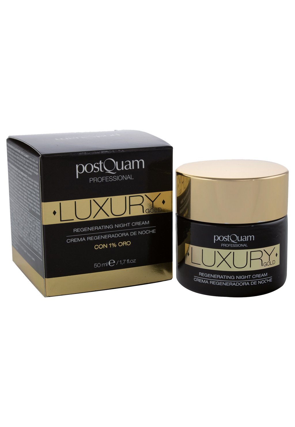 Ночные процедуры Skin Care Luxury Gold Регенерирующий Ночной Крем 50 Мл PostQuam, белый