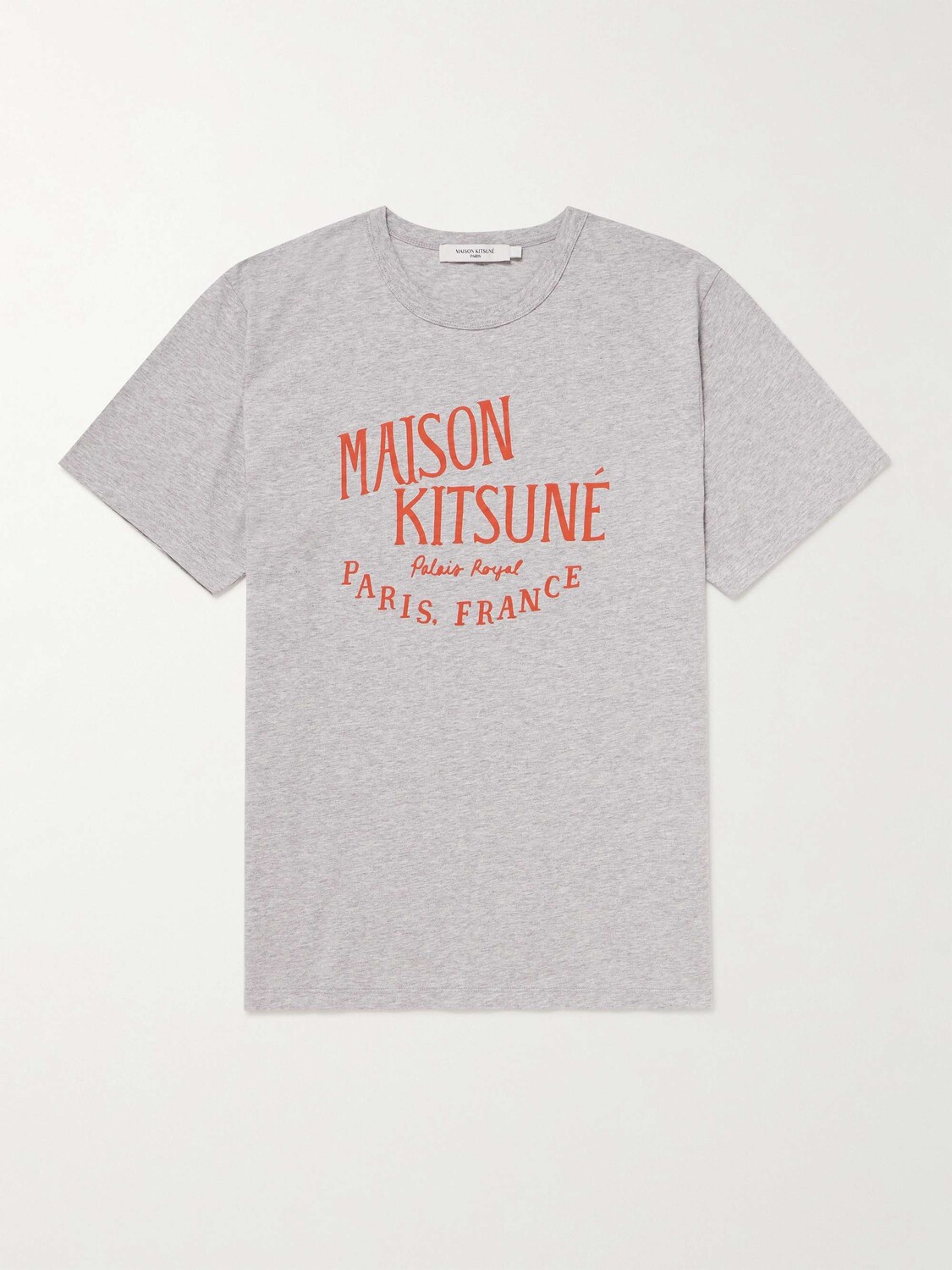 

Футболка из хлопкового джерси с логотипом MAISON KITSUNÉ, серый