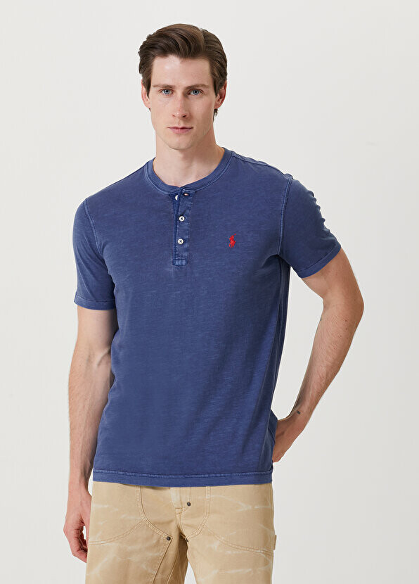 

Синяя футболка с круглым вырезом Polo Ralph Lauren, Синий