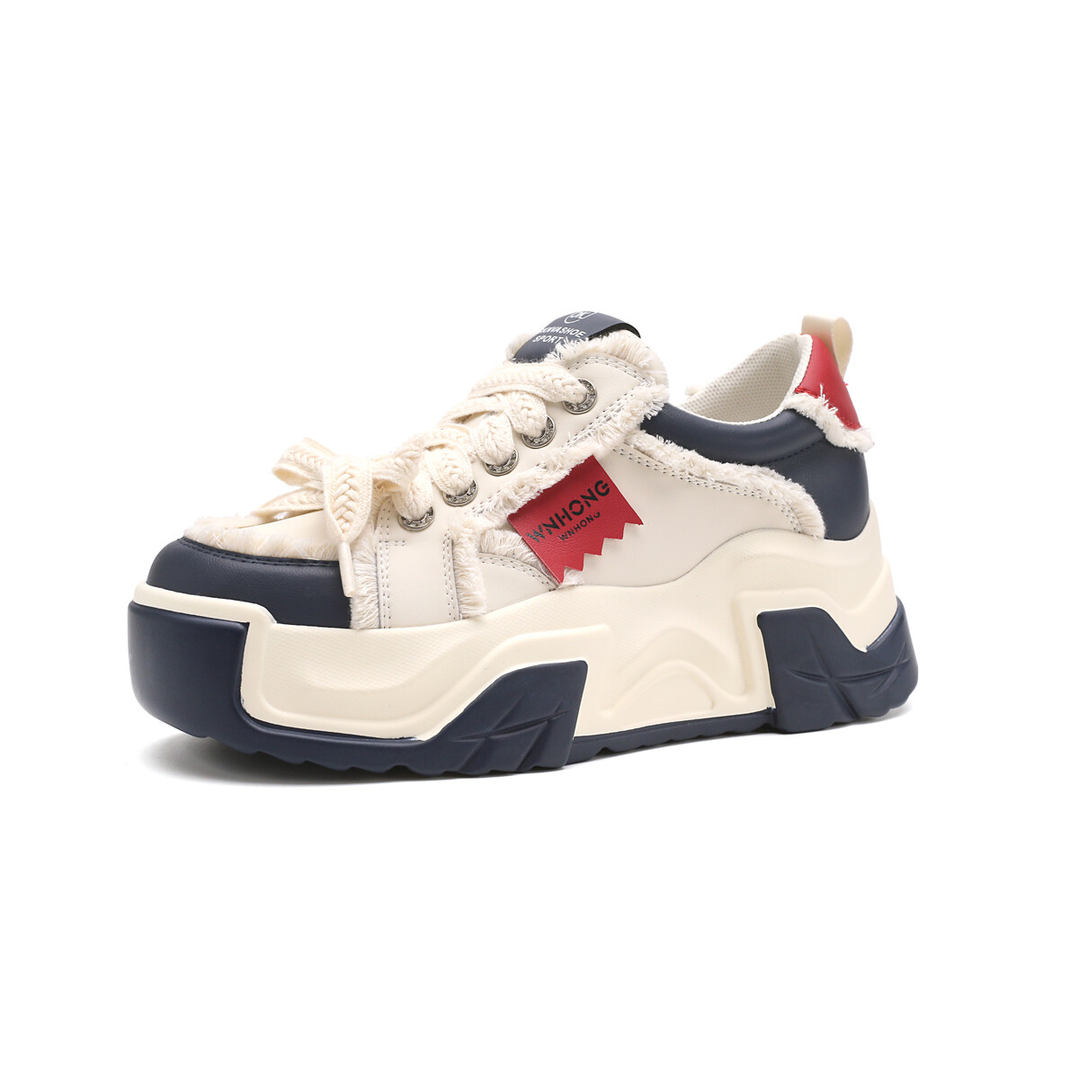 

Кроссовки D:FUSE SCANDINAVIA Skateboarding Shoes Women's Low-top Off White, бежевый/синий