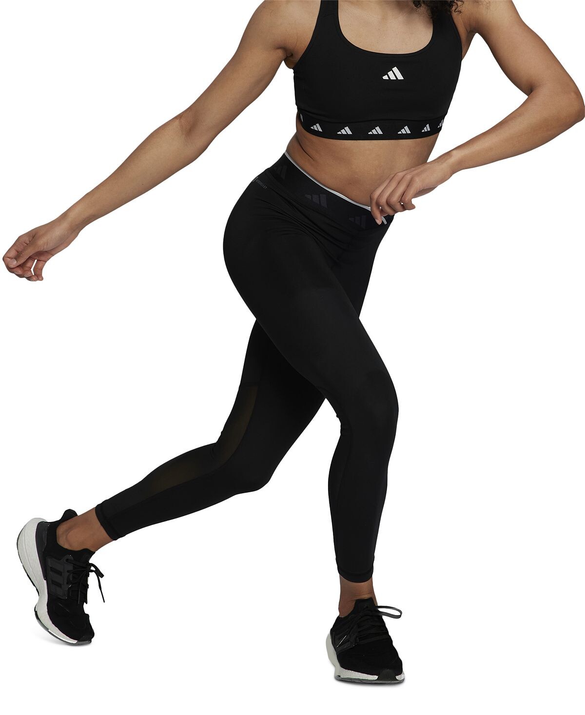 

Женские эластичные леггинсы Active Techfit с V-образным вырезом adidas, черный