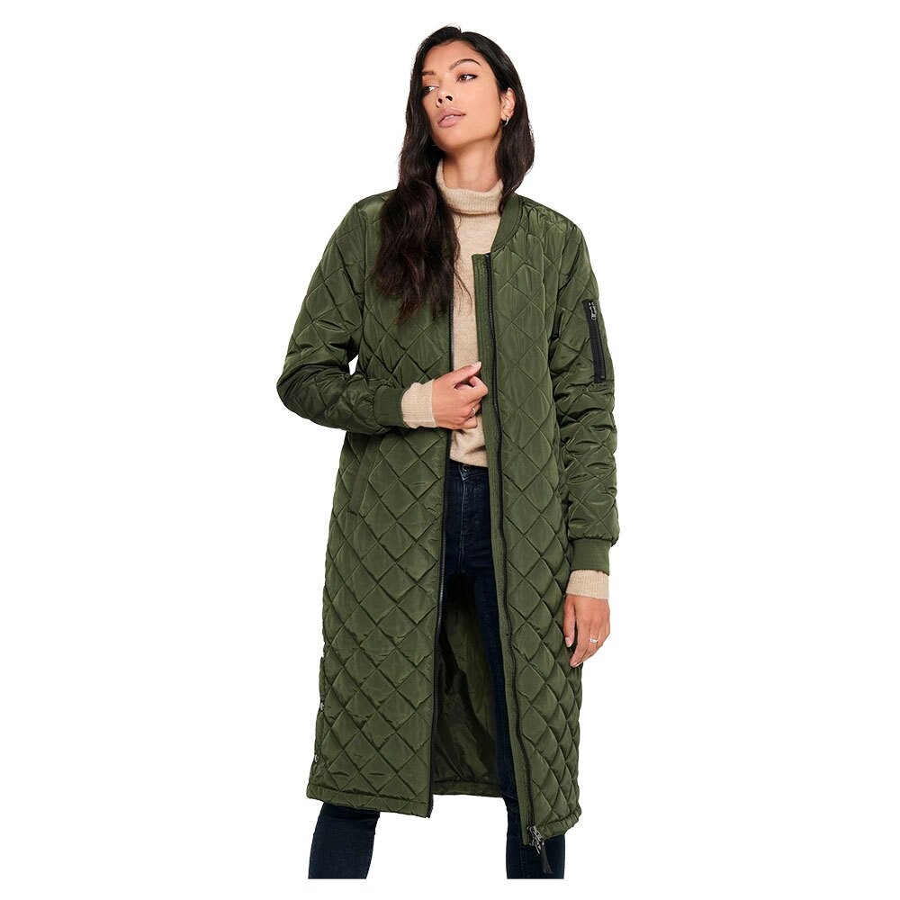 

Пальто Only Jessica X-Long Quilted, зеленый