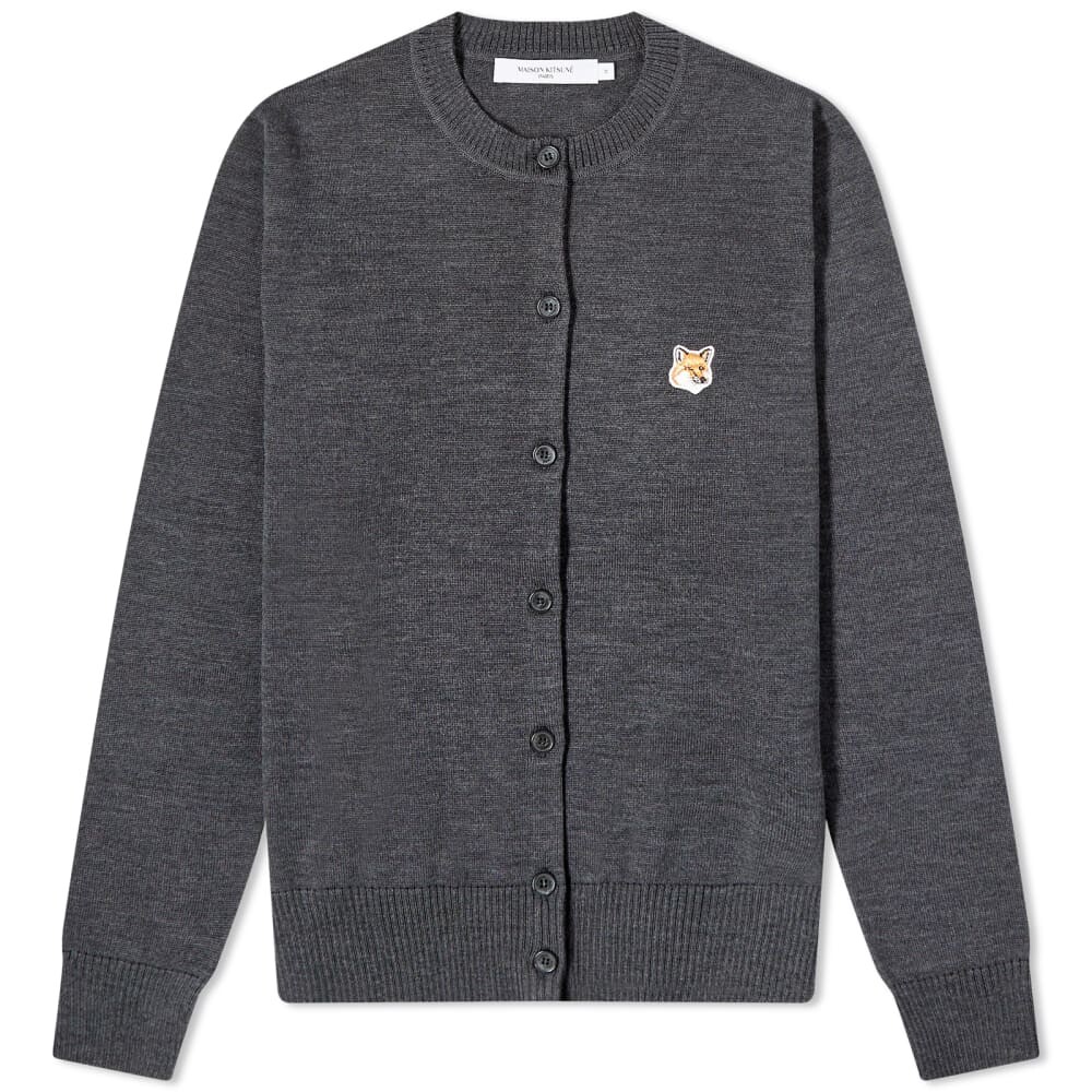 

Кардиган Maison Kitsune с нашивкой в ​​виде головы лисы и круглым вырезом