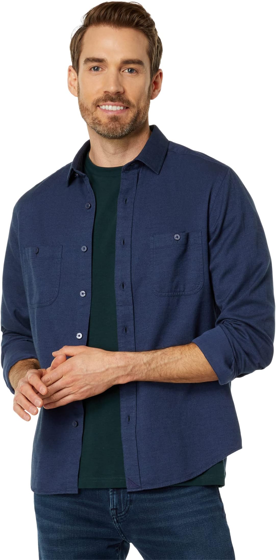 Фланелевая рубашка Хемсворта UNTUCKit, синий цена и фото