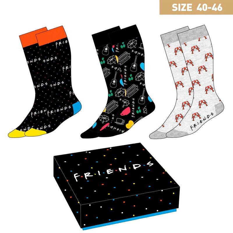 

Носки Cerda Group Friends 3 Pack, разноцветный