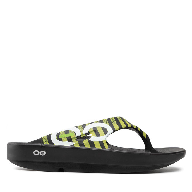 

Сандалии OOfos Ooriginal Sport Black/Yellow Stripe, зеленый/черный