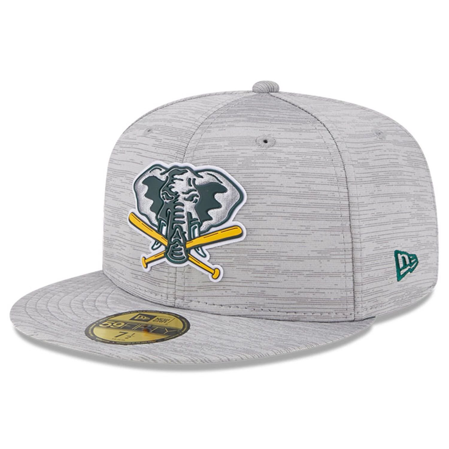 

Мужская серая облегающая кепка New Era Oakland Athletics 2023 Clubhouse 59FIFTY