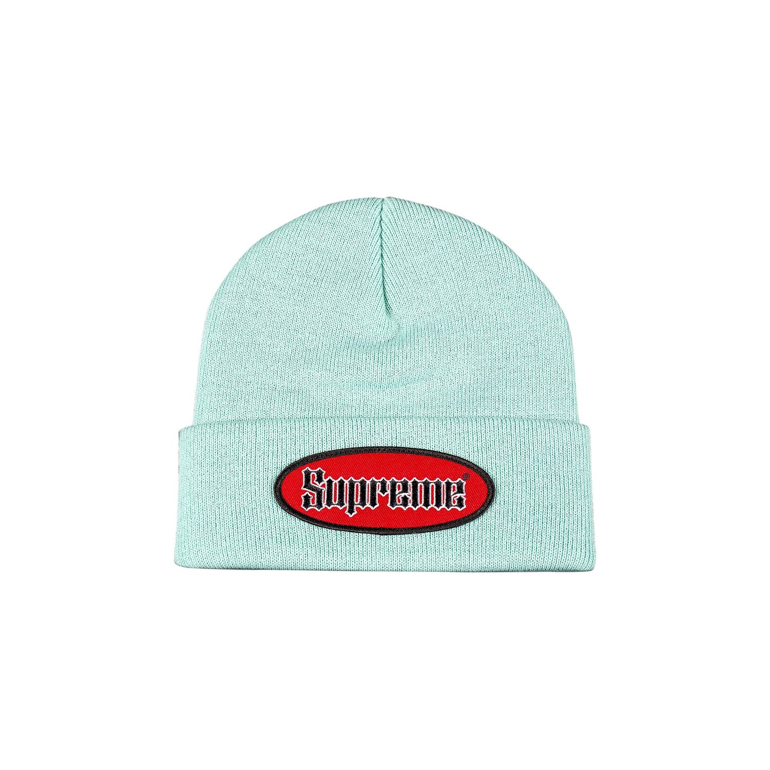 

Шапка-бини Supreme Oval с нашивкой Бирюзовый