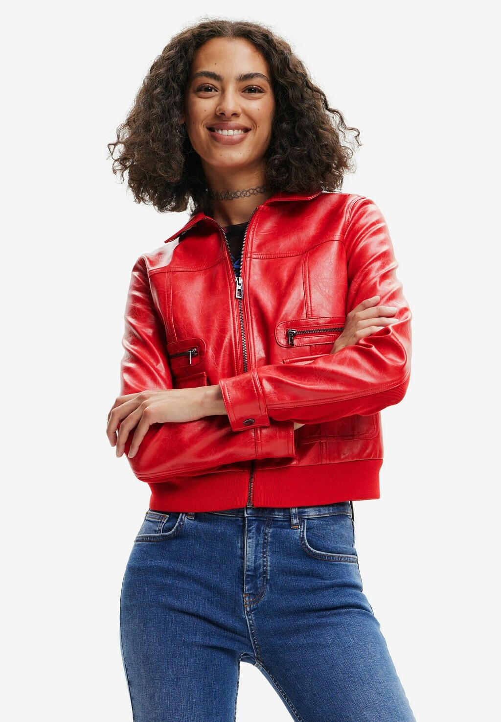 

Куртка из искусственной кожи Desigual, красный
