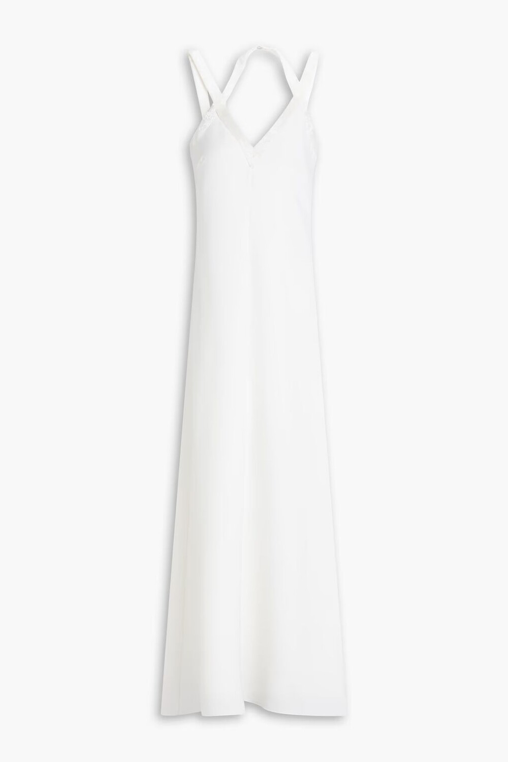 

Креповое платье Allison, украшенное бисером Halston, слоновая кость