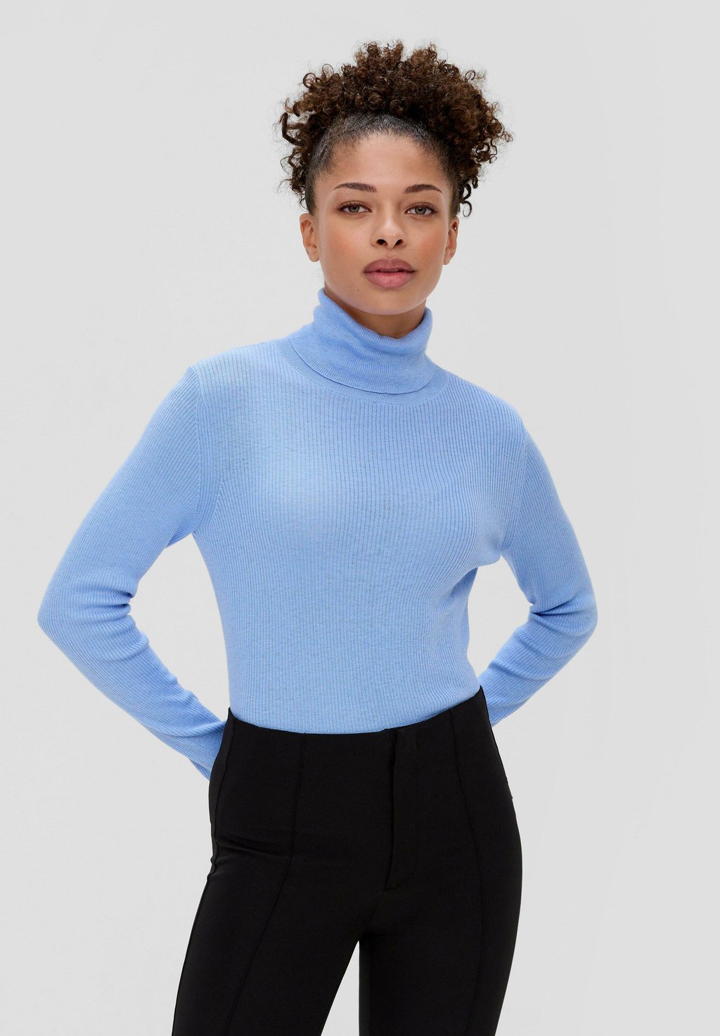 Вязаный свитер ROLLKRAGEN QS, цвет himmelblau