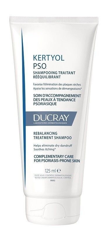 Ducray Kertyol PSO шампунь, 125 ml ducray шампунь для ухода за кожей головы pso 200 мл ducray kertyol