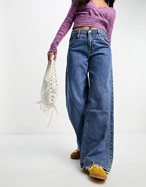 Голубые мешковатые широкие джинсы Levi's '94 цена и фото