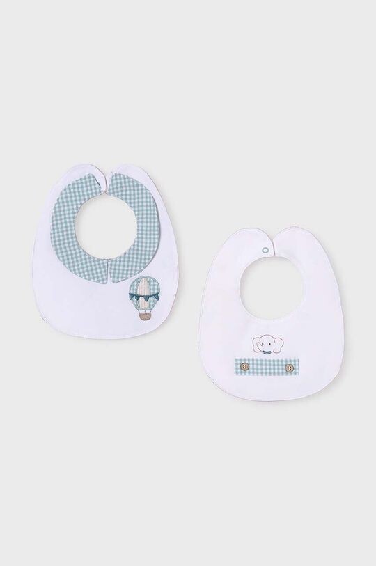 

Mayoral Newborn Двусторонний нагрудник, 2 шт., бирюзовый