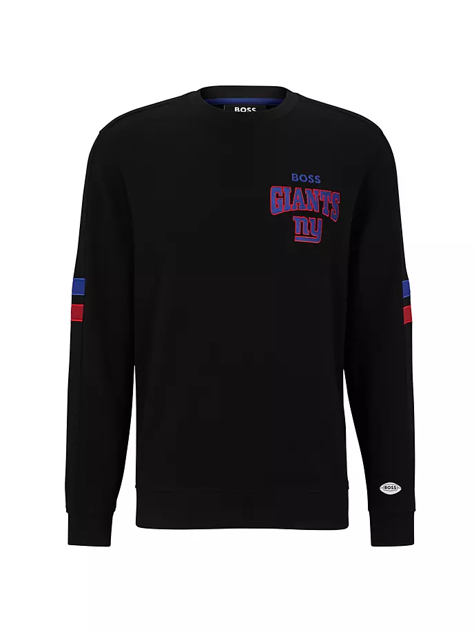 

Толстовка из хлопковой махры BOSS x NFL Boss, цвет new york giants black