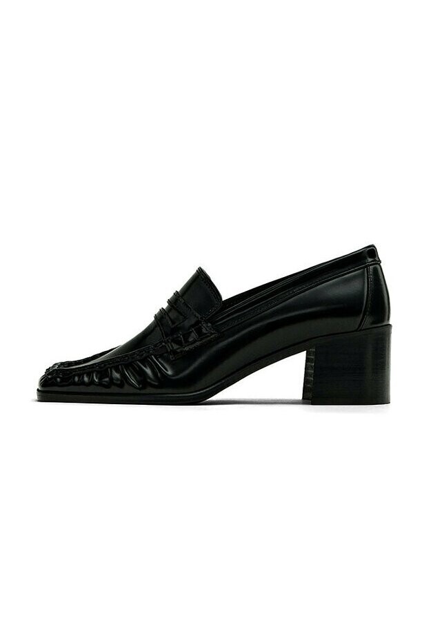 

Слипоны Square-Toe Heeled Massimo Dutti, черный