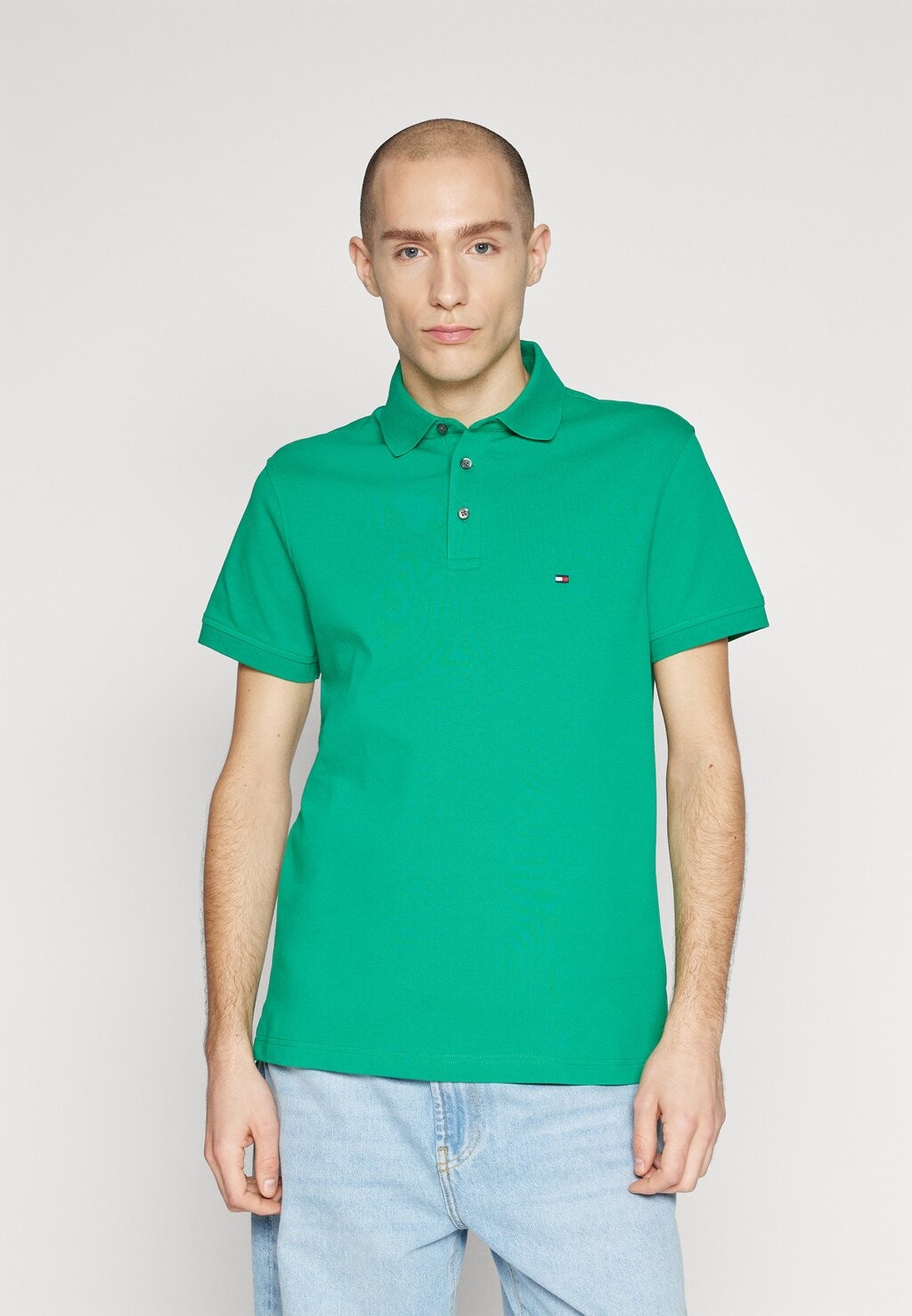 

Поло Slim Tommy Hilfiger, цвет olympic green