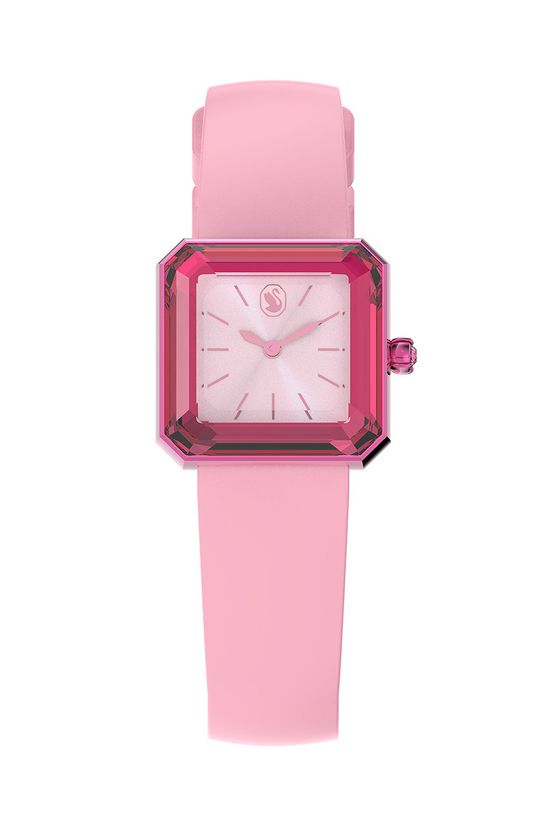 Часы LUCENT 5624373 Swarovski, розовый женские кварцевые часы с квадратным циферблатом регулируемым ремешком из искусственной кожи