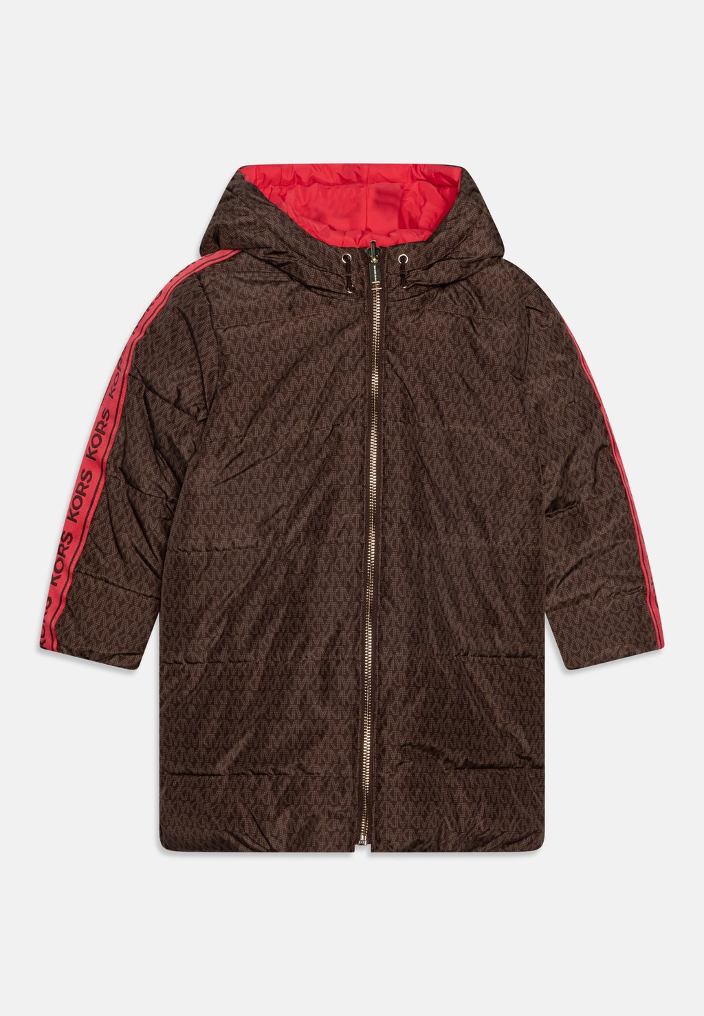 

Зимнее пальто Reversible Puffer Michael Kors Kids, цвет pink/chocolate brown