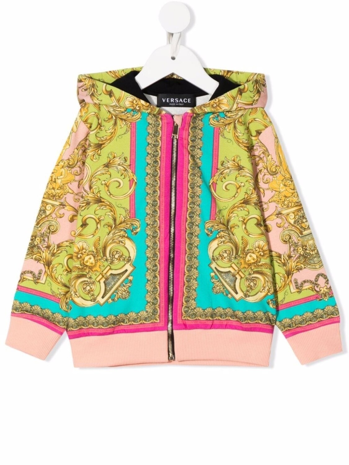 

Versace Kids худи с узором, зеленый