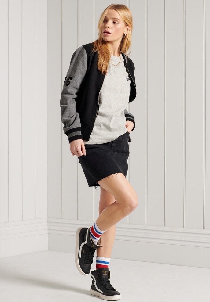 

Джинсовая юбка Superdry, черный деним