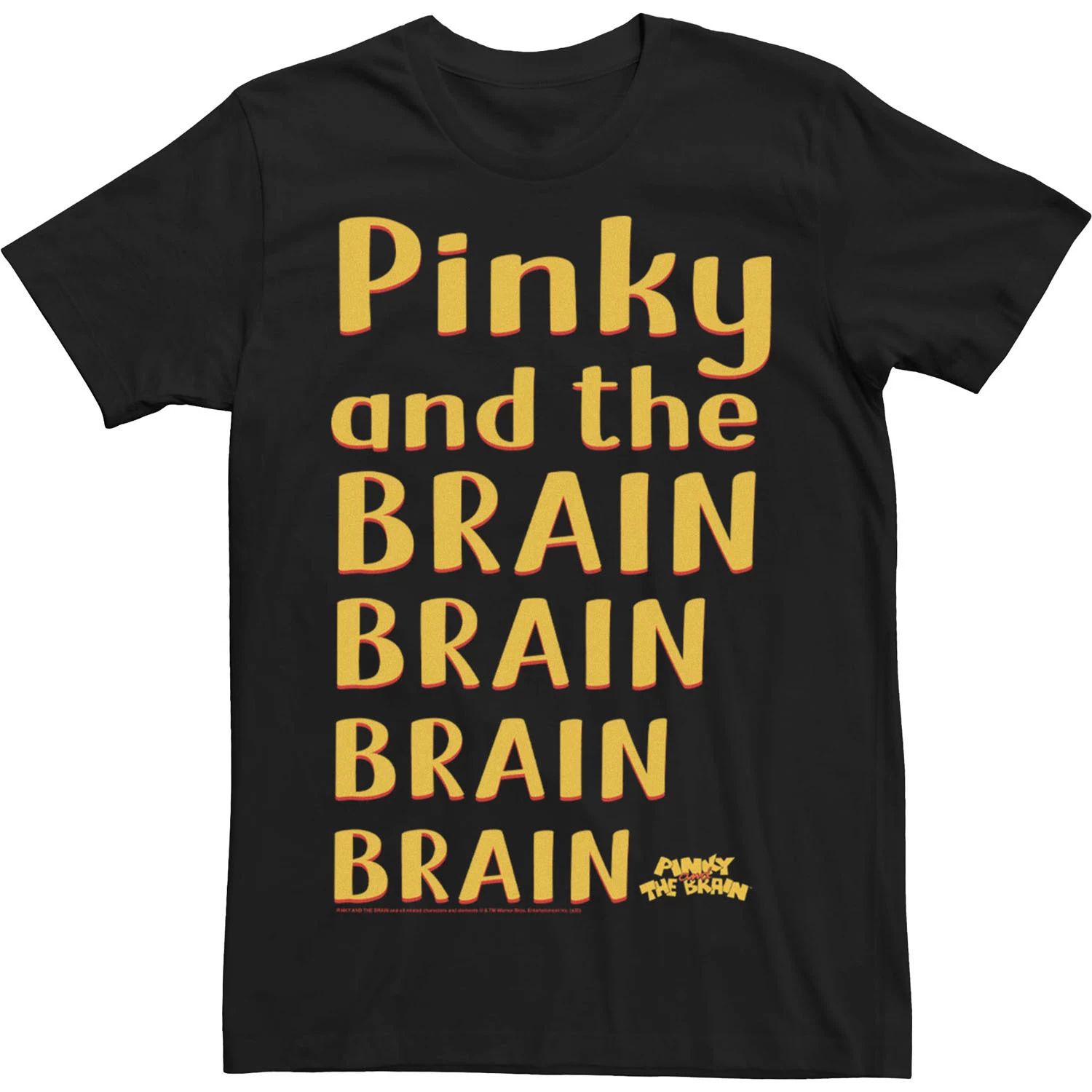 Мужская футболка с текстом песни Pinky And The Brain Licensed Character