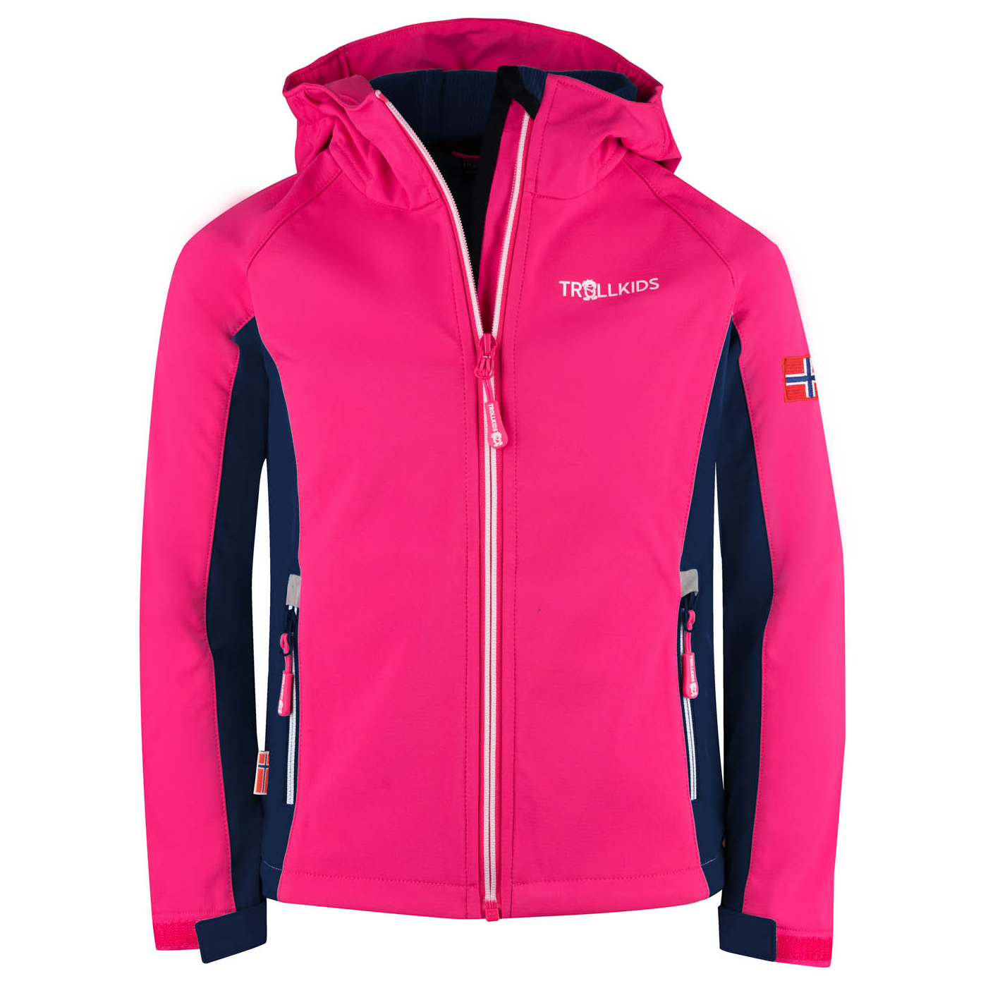 Куртка из софтшелла Trollkids Girl's Kristiansand, цвет Navy/Pink
