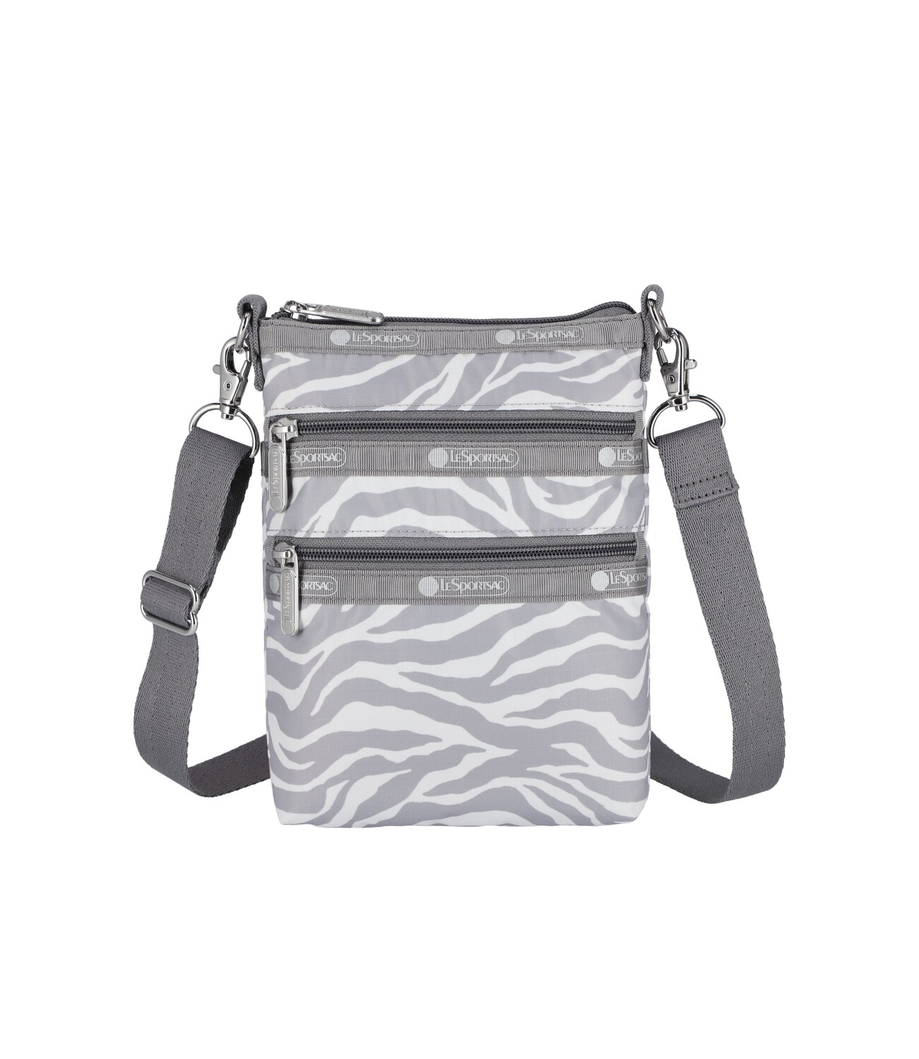 

через плечо с 3 молниями LeSportsac, цвет Alloy Zebra Print