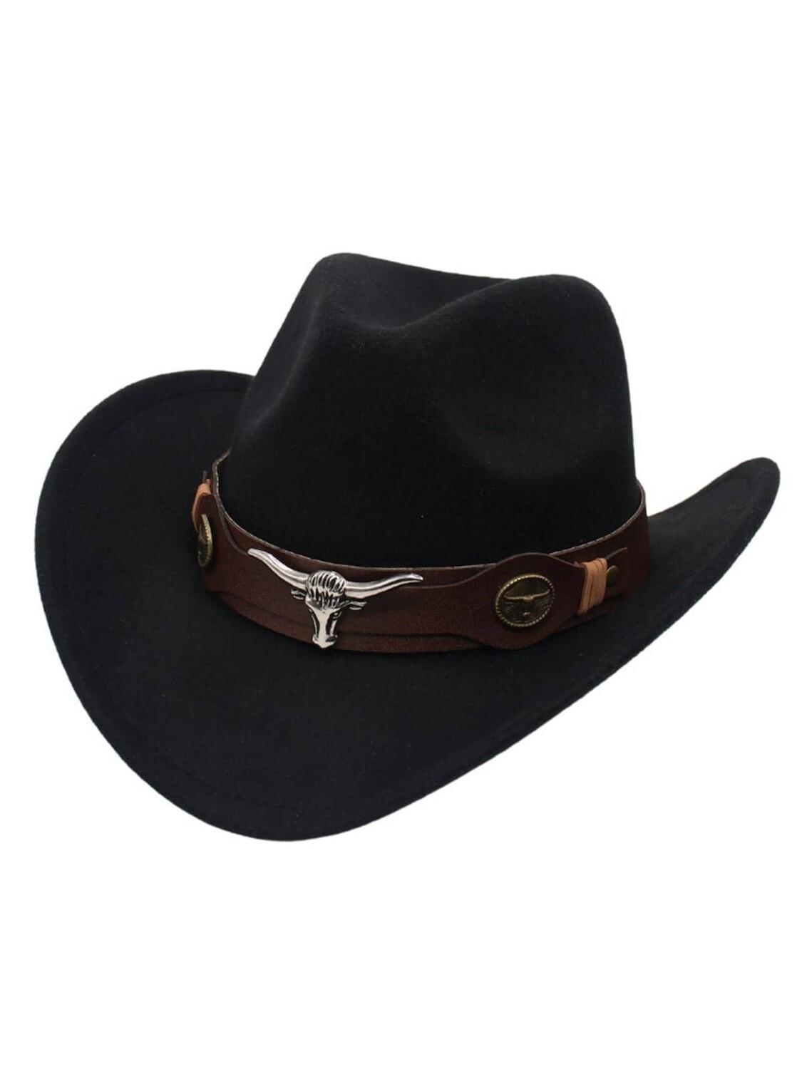 

Шляпа мужская Fedora с декором, черный