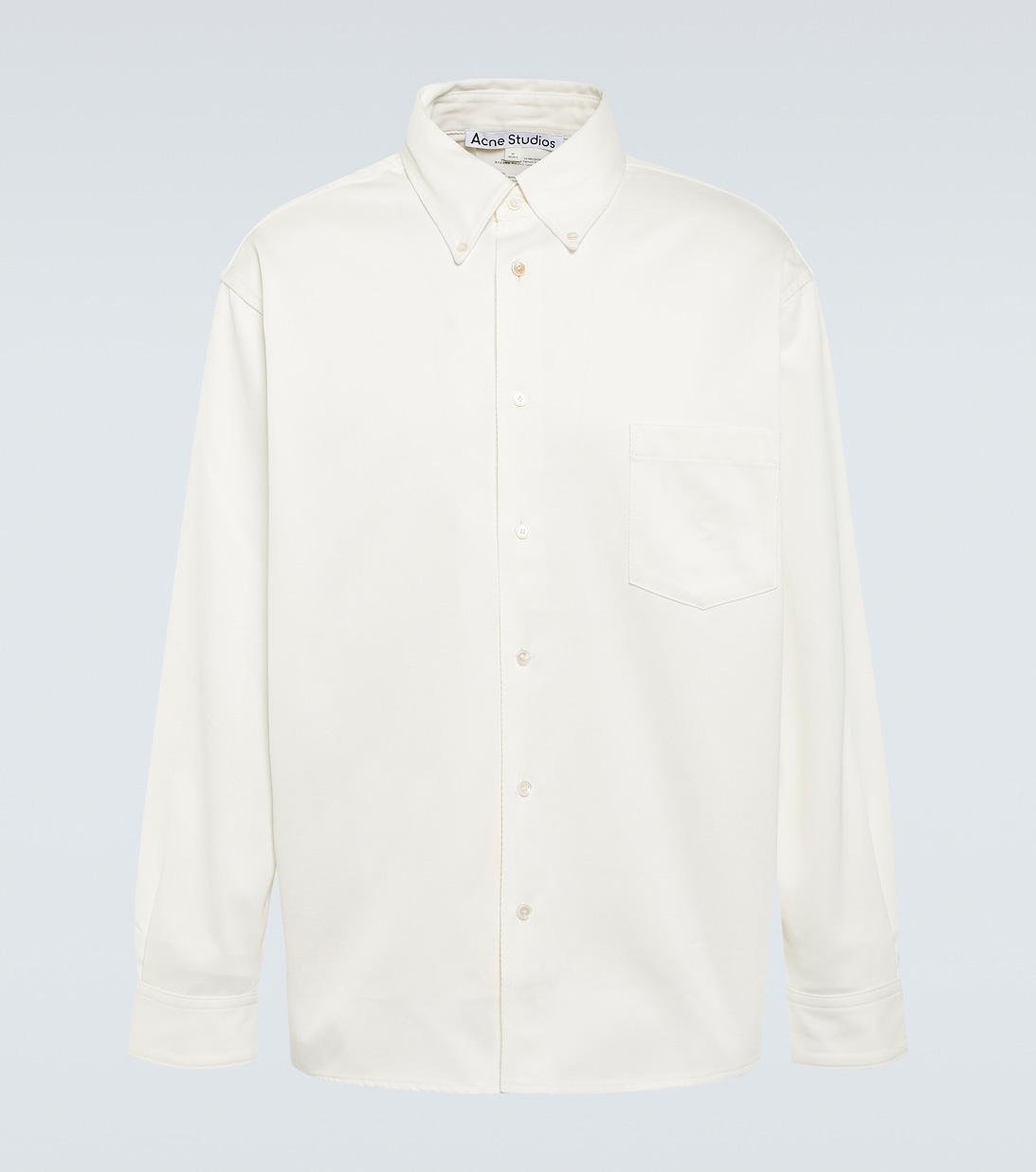 Хлопковая верхняя рубашка Acne Studios, белый хлопковая верхняя рубашка acne studios белый