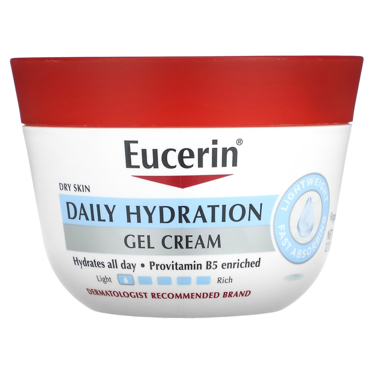

Ежедневный увлажняющий гель-крем, без отдушек, 340 г (12 унций), Eucerin
