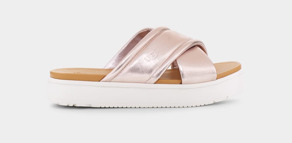 

Сандалии Zayne Crossband Metallic UGG, розовый