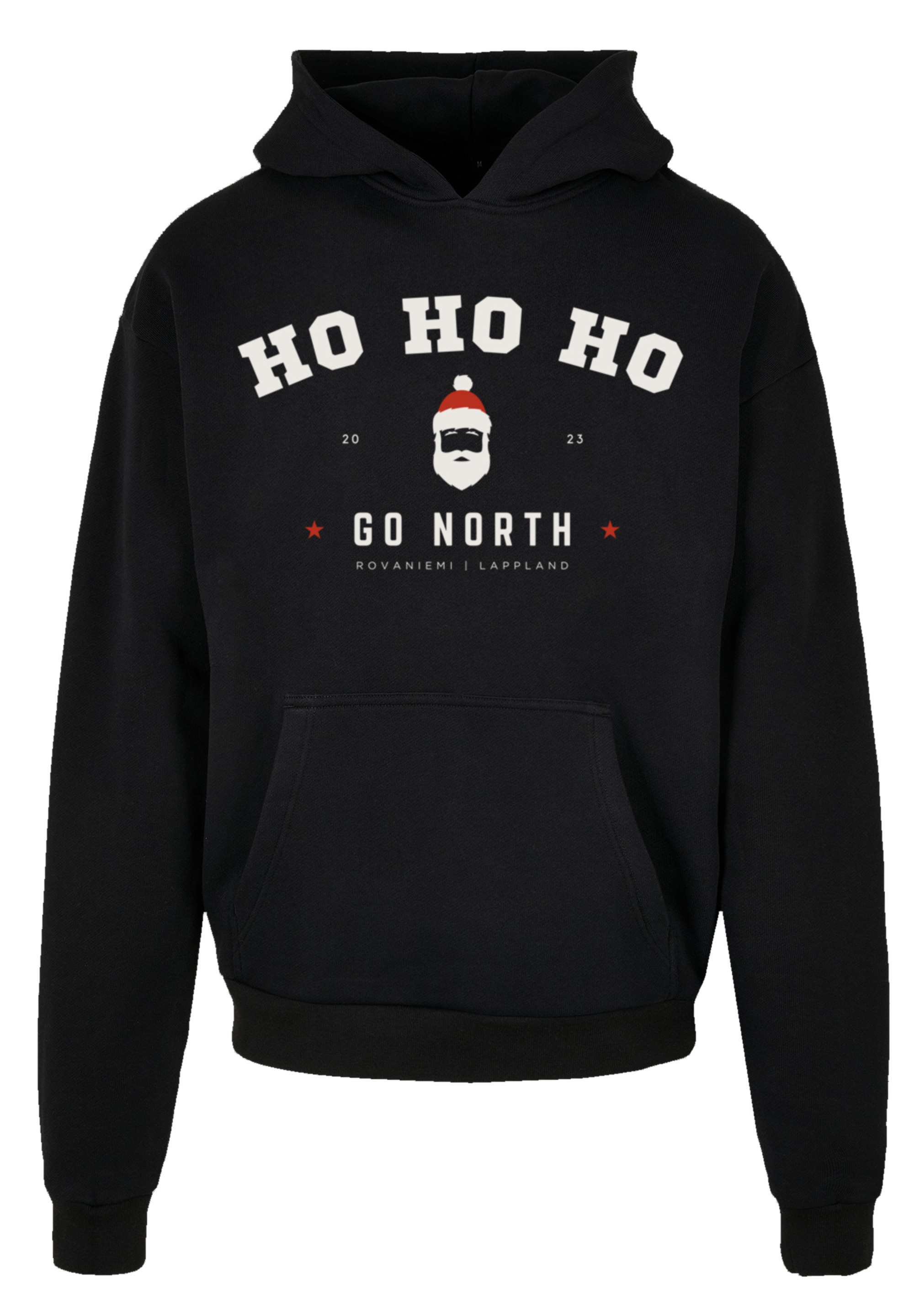 Пуловер F4NT4STIC Ultra Heavy Hoodie Ho Ho Ho Santa Claus Weihnachten, черный
