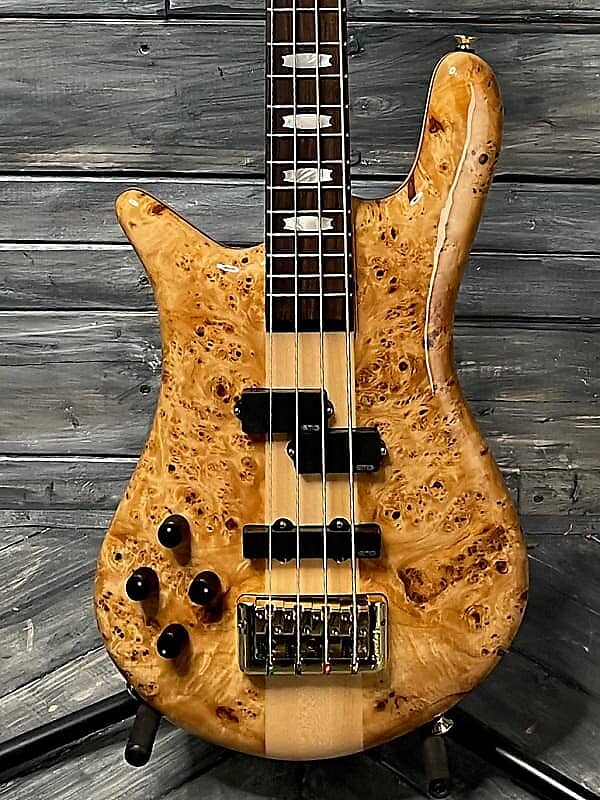 

Басс гитара Spector Left handed Euro 4 LX EURO4LXPOPBLH Electric Bass Guitar- Poplar Burl Gloss