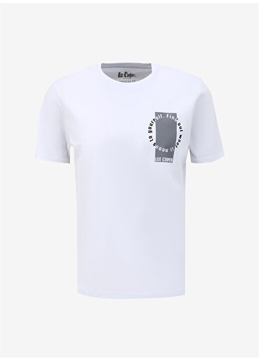 

Белая мужская футболка с круглым воротником 242 LCM 242004 TESSE WHITE Lee Cooper, белый