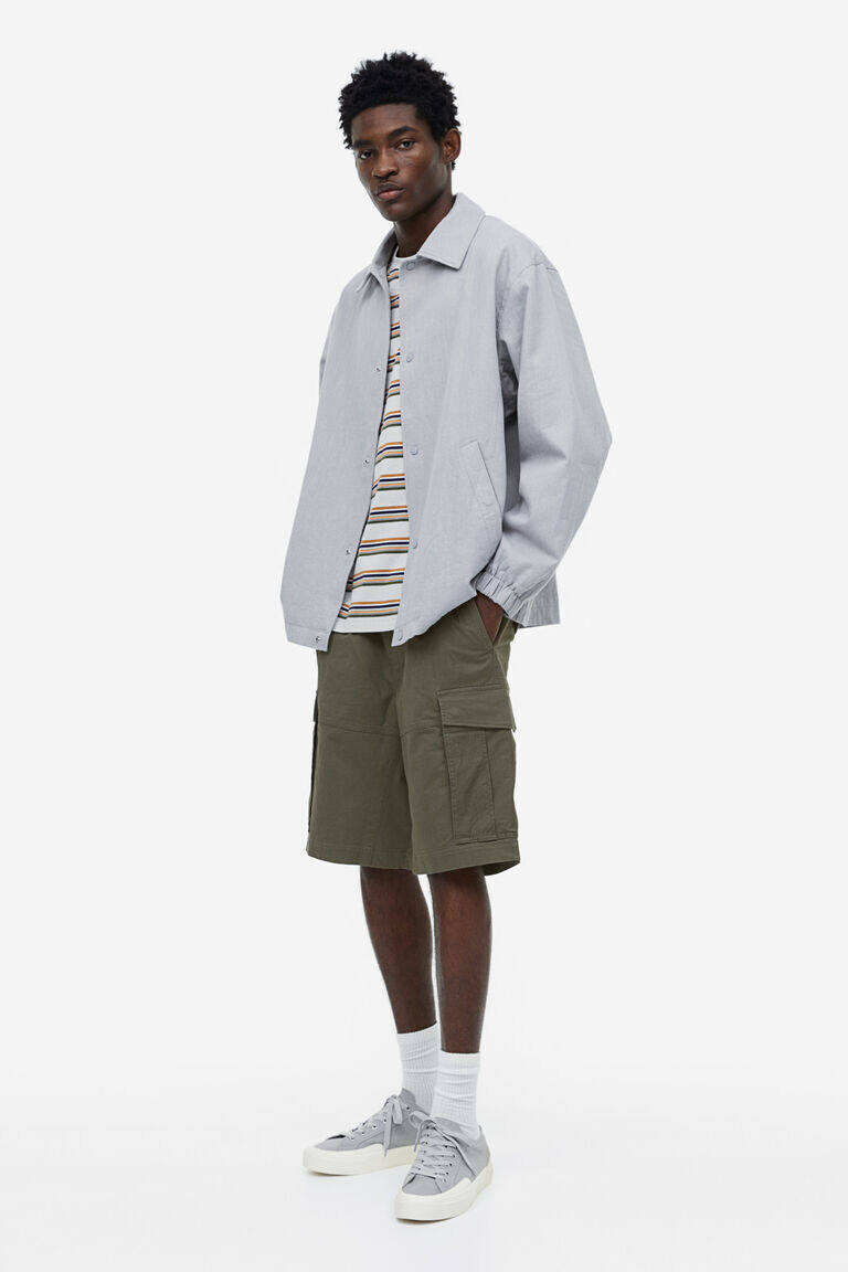 

Твиловые шорты карго regular fit H&M, хаки