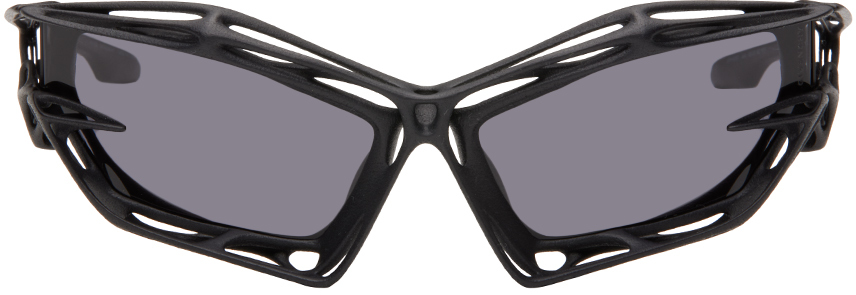 Черные солнцезащитные очки в клетку Giv Cut Givenchy, цвет Matte black/Smoke