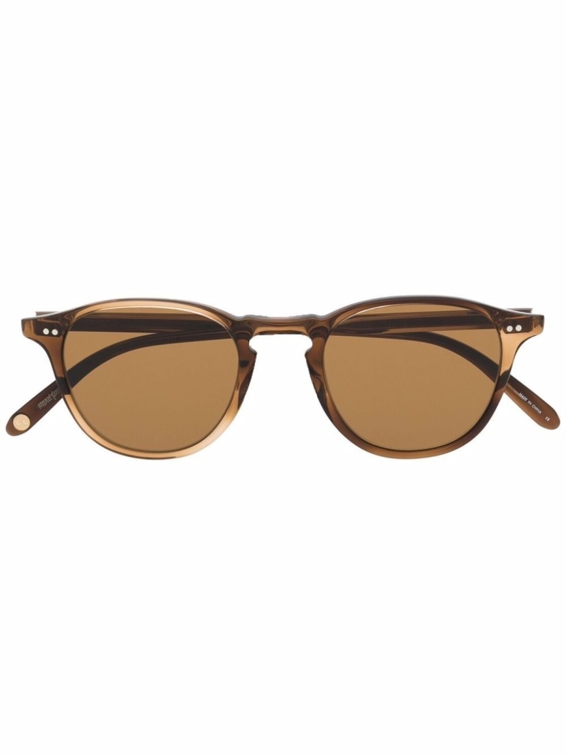 

Garrett Leight солнцезащитные очки Hampton в круглой оправе, коричневый