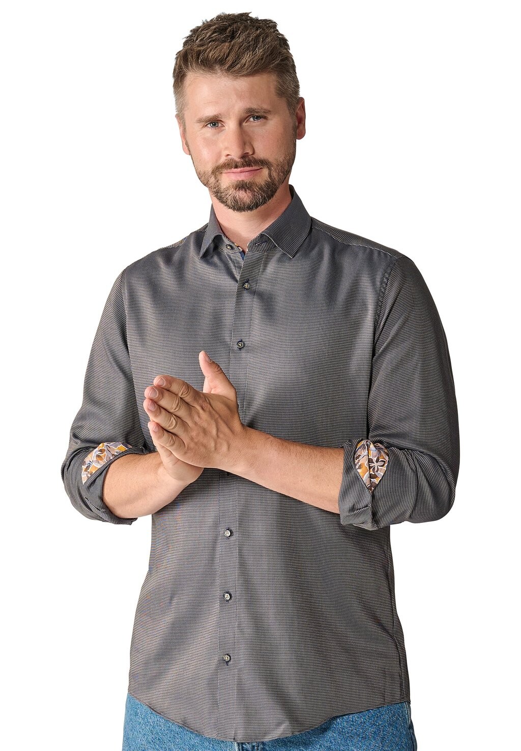 

Деловая рубашка EXTRA LANGER ARM MODERN FIT VENTI, цвет schlamm