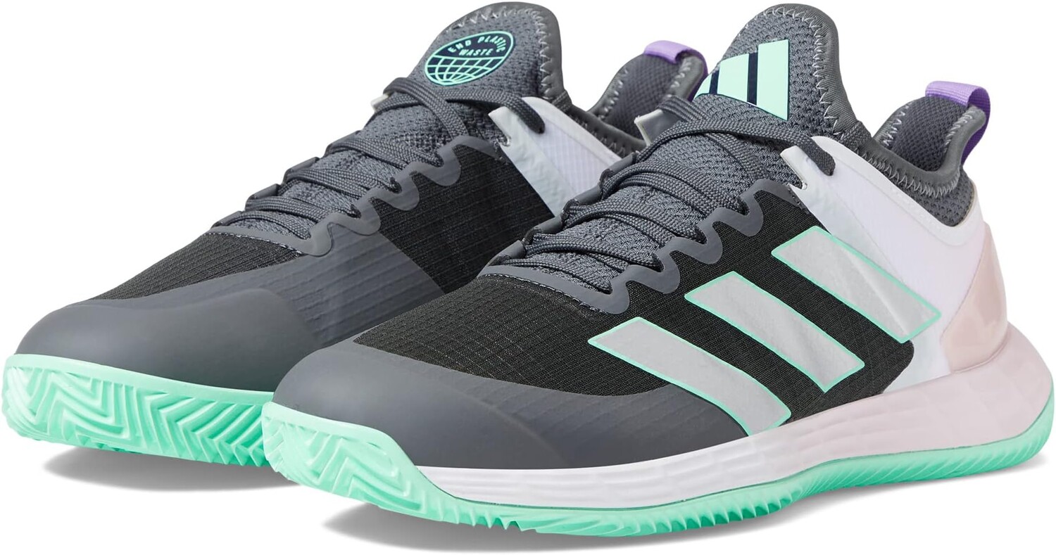 

Кроссовки Adizero Ubersonic 4 Clay adidas, цвет Grey/Silver Metallic