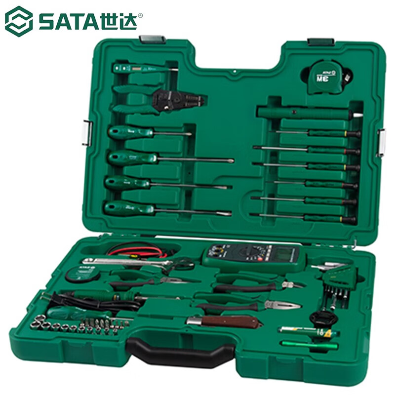 SATA Tools, набор телекоммуникационных инструментов, 56 предметов, отвертки, набор торцевых ключей 09535