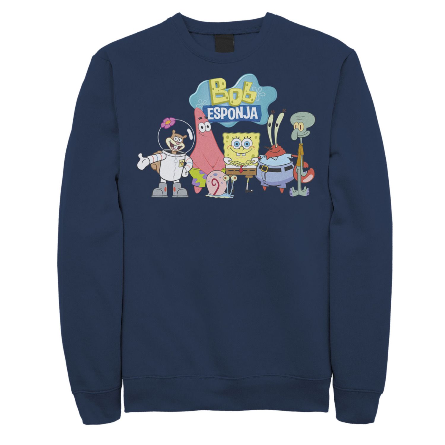 Мужские флисовые штаны Губка Боб Квадратные Штаны Bob Esponja Happy Group Shot Nickelodeon, синий мужские флисовые брюки губка боб квадратные штаны такой улов с рыболовным крючком nickelodeon