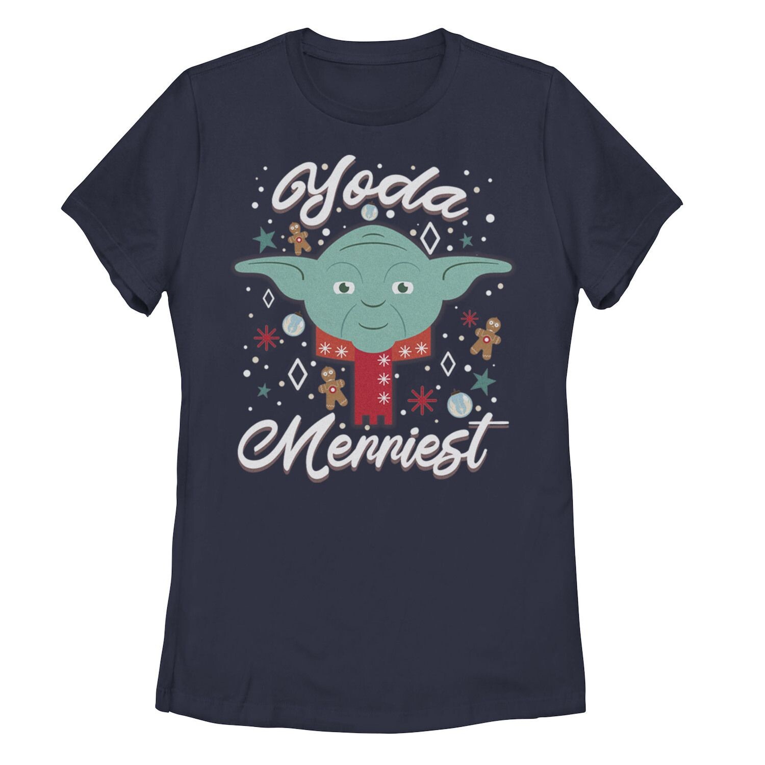 

Детская футболка с рисунком Star Wars Yoda Merryest Christmas Licensed Character