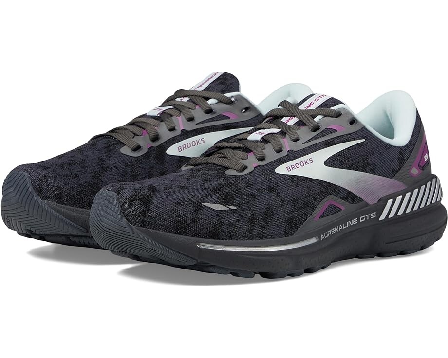 Кроссовки Brooks Adrenaline GTS 23, цвет Black/Light Blue/Purple