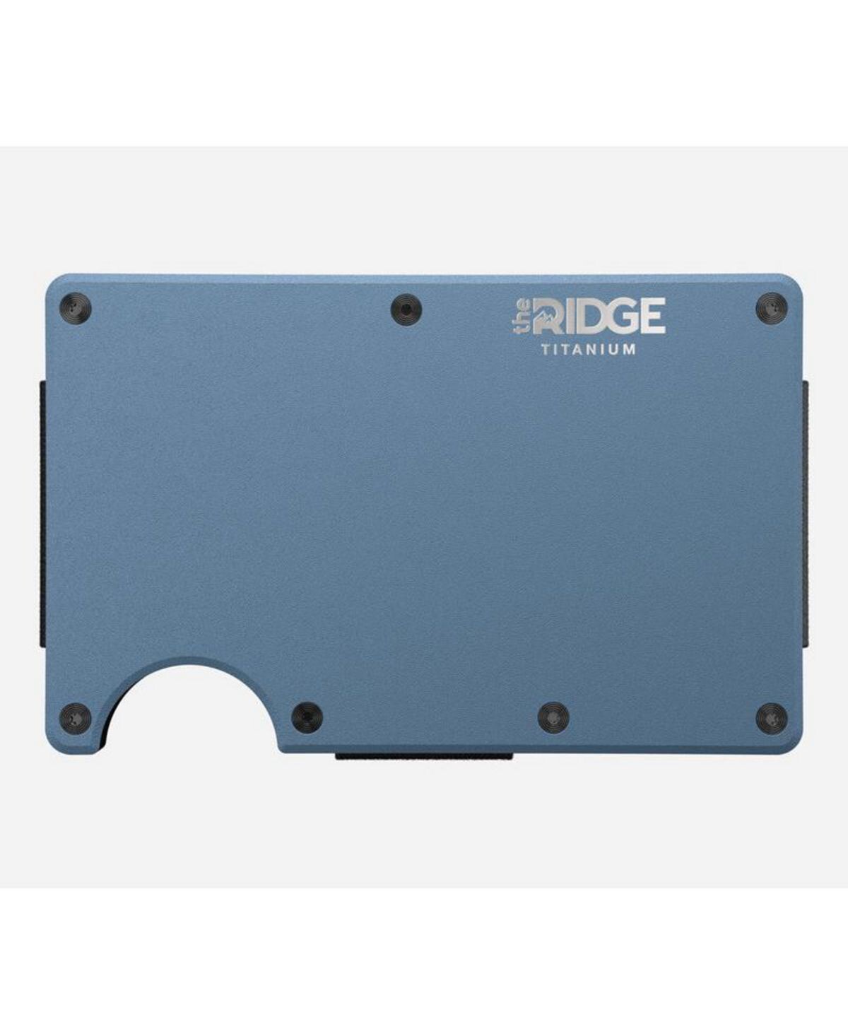 

Титановый матовый кобальт: кошелек с ремешком для денег The Ridge