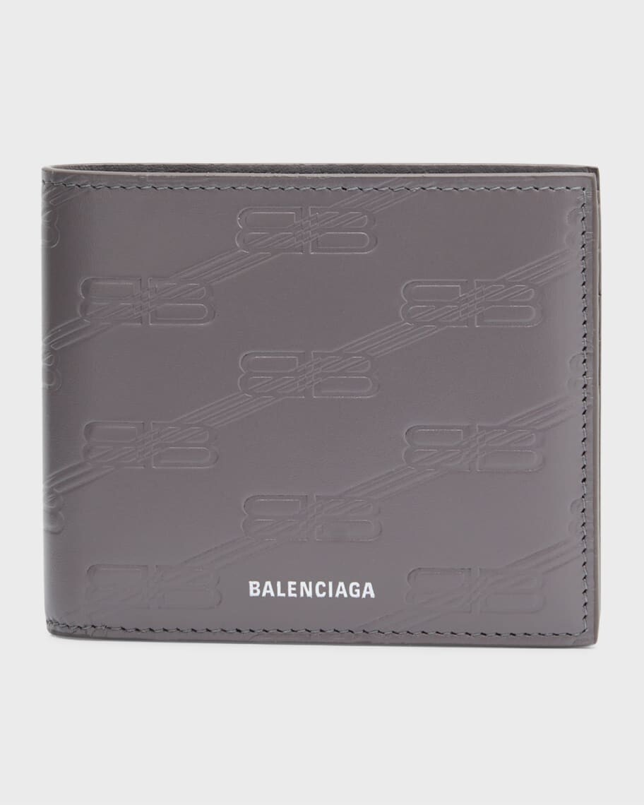 

Мужской бумажник из кожи с тиснением BB и монограммой Balenciaga