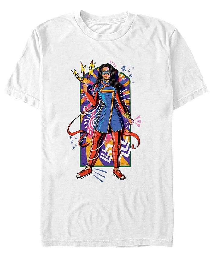 

Мужская футболка с короткими рукавами Marvel Film Ms. Marvel Sketchy Kamala Fifth Sun, белый