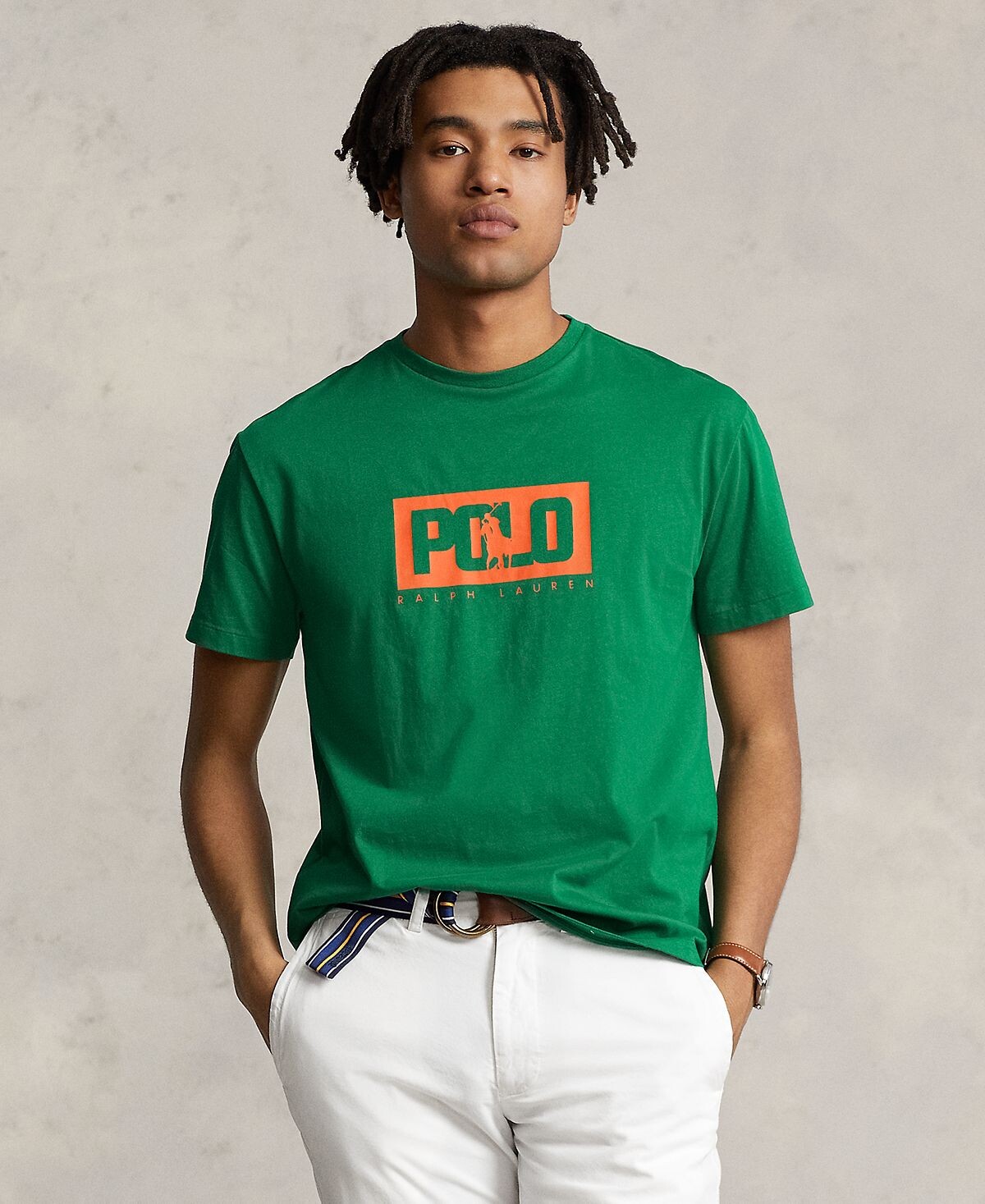 

Мужская трикотажная футболка классического кроя с логотипом Polo Ralph Lauren