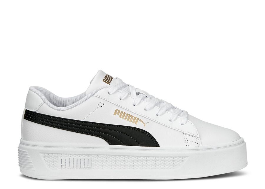 

Кроссовки Puma Wmns Smash Platform V3, цвет White Black Gold