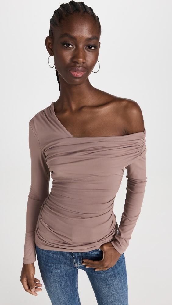 

Топ Susana Monaco One Arm Off The Shoulder Gathered